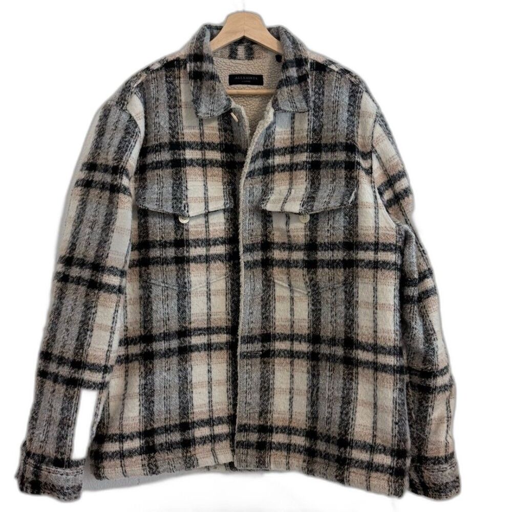 ALLSAINTS Plaid Wool Blend Jacket XL